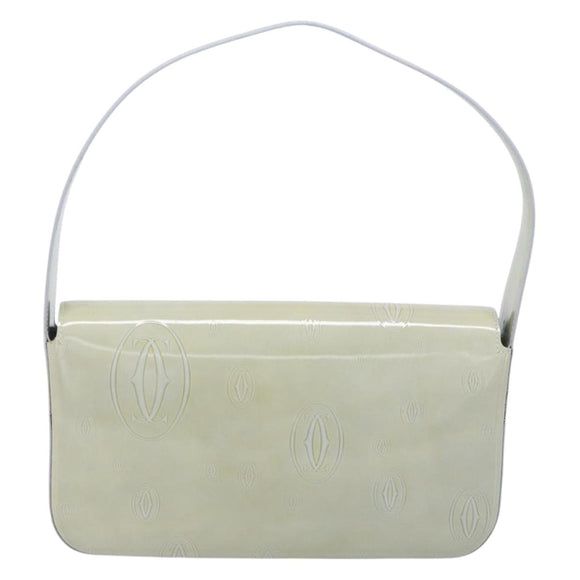 CARTIER Happy Birthday Line Hand Bag Patent Green Auth BA15527A