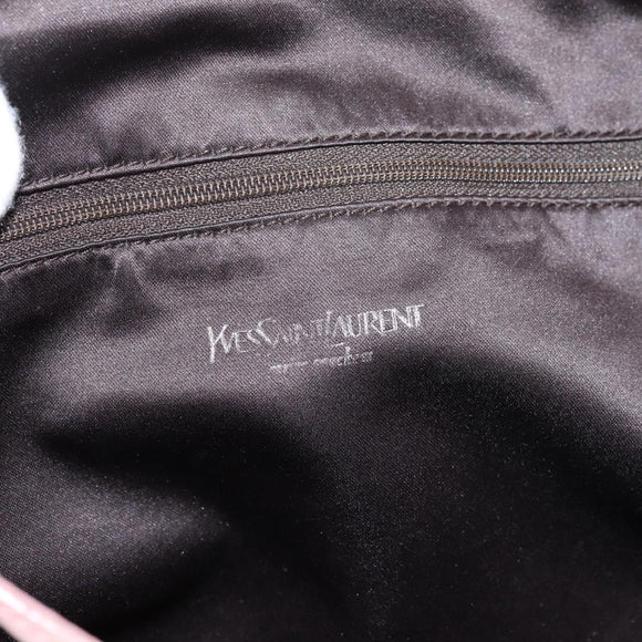 SAINT LAURENT Kahala Tote Bag Canvas Pink Silver 121631 Auth BA15529A
