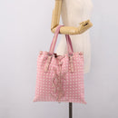 SAINT LAURENT Kahala Tote Bag Canvas Pink Silver 121631 Auth BA15529A-24