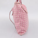 SAINT LAURENT Kahala Tote Bag Canvas Pink Silver 121631 Auth BA15529A-5