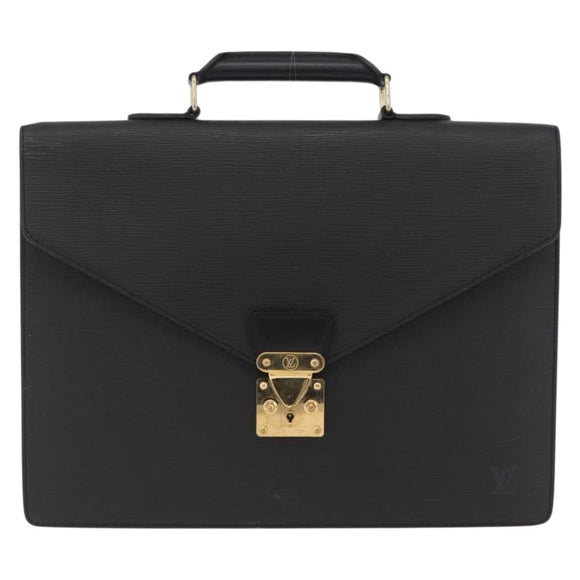 LOUIS VUITTON Epi Serviette Conseiller Briefcase Black M54422 LV Auth BA15530