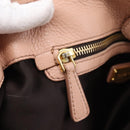 Miu Miu Tote Bag Leather 2way Pink Gold Tone Auth BA15531-23