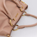 Miu Miu Tote Bag Leather 2way Pink Gold Tone Auth BA15531-6