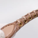 Miu Miu Tote Bag Leather 2way Pink Gold Tone Auth BA15531-8