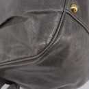 Miu Miu Hand Bag Leather Gray Gold Tone Auth BA15532V-9