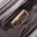 Miu Miu Hand Bag Leather Gray Gold Tone Auth BA15532V-20