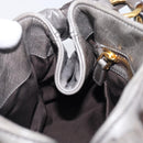 Miu Miu Hand Bag Leather Gray Gold Tone Auth BA15532V-22