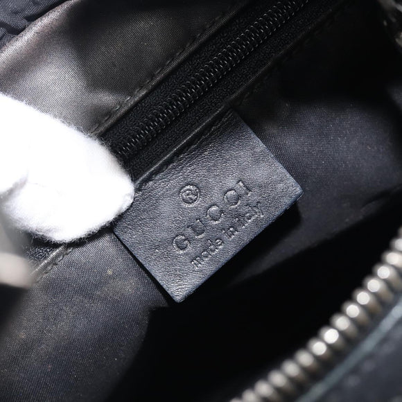 GUCCI Shoulder Bag Leather Black Silver 001 3814 Auth BA15533