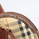 Burberrys Nova Check Hand Bag PVC Leather 2way Beige Gold Tone Auth BA15534-10