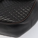 BALLY Chain Shoulder Bag Leather Black Gold Tone Auth BA15535-10