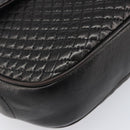 BALLY Chain Shoulder Bag Leather Black Gold Tone Auth BA15535-11