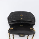BALLY Chain Shoulder Bag Leather Black Gold Tone Auth BA15535-15