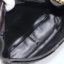 BALLY Chain Shoulder Bag Leather Black Gold Tone Auth BA15535-17