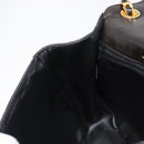 BALLY Chain Shoulder Bag Leather Black Gold Tone Auth BA15535-19