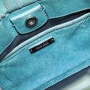 Miu Miu Hand Bag Leather 2way Light Blue Silver Auth BA15536A-19