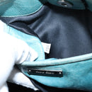 Miu Miu Hand Bag Leather 2way Light Blue Silver Auth BA15536A-12