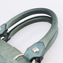 Miu Miu Hand Bag Leather 2way Light Blue Silver Auth BA15536A-14