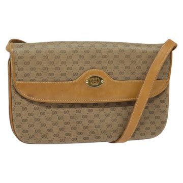 GUCCI Micro GG Supreme Shoulder Bag PVC Brown Gold 004 106 0024 Auth BA1554