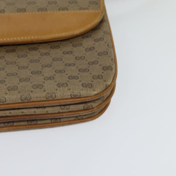 GUCCI Micro GG Supreme Shoulder Bag PVC Brown Gold 004 106 0024 Auth BA1554