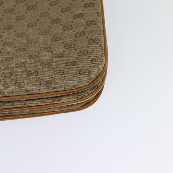 GUCCI Micro GG Supreme Shoulder Bag PVC Brown Gold 004 106 0024 Auth BA1554