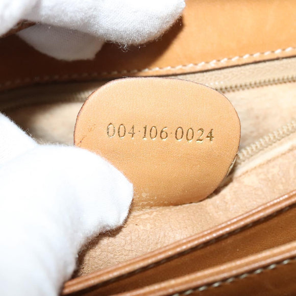 GUCCI Micro GG Supreme Shoulder Bag PVC Brown Gold 004 106 0024 Auth BA1554