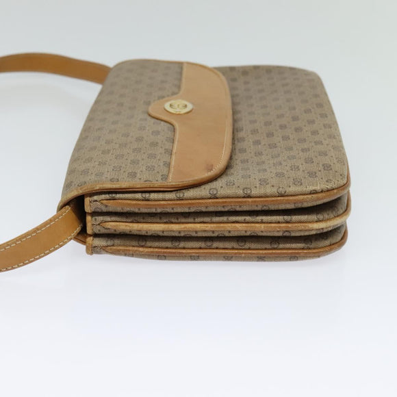 GUCCI Micro GG Supreme Shoulder Bag PVC Brown Gold 004 106 0024 Auth BA1554