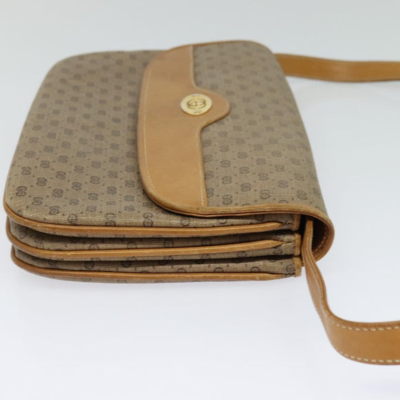 GUCCI Micro GG Supreme Shoulder Bag PVC Brown Gold 004 106 0024 Auth BA1554