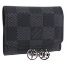LOUIS VUITTON Damier Graphite Cufflink LV Catch Cuffs Metal M80188 Auth BA15541V-1