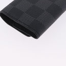 LOUIS VUITTON Damier Graphite Cufflink LV Catch Cuffs Metal M80188 Auth BA15541V-14