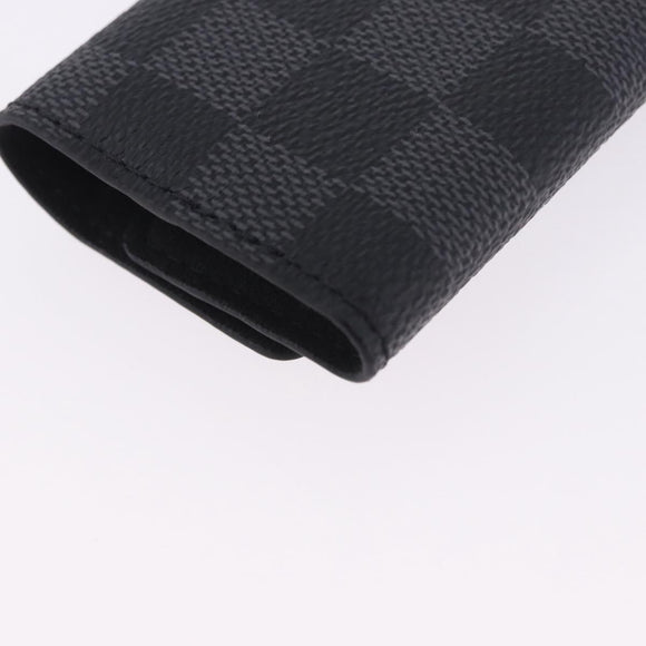 LOUIS VUITTON Damier Graphite Cufflink LV Catch Cuffs Metal M80188 Auth BA15541V