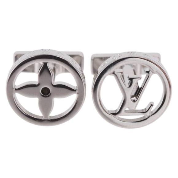 LOUIS VUITTON Damier Graphite Cufflink LV Catch Cuffs Metal M80188 Auth BA15541V