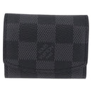 LOUIS VUITTON Damier Graphite Cufflink LV Catch Cuffs Metal M80188 Auth BA15541V-13