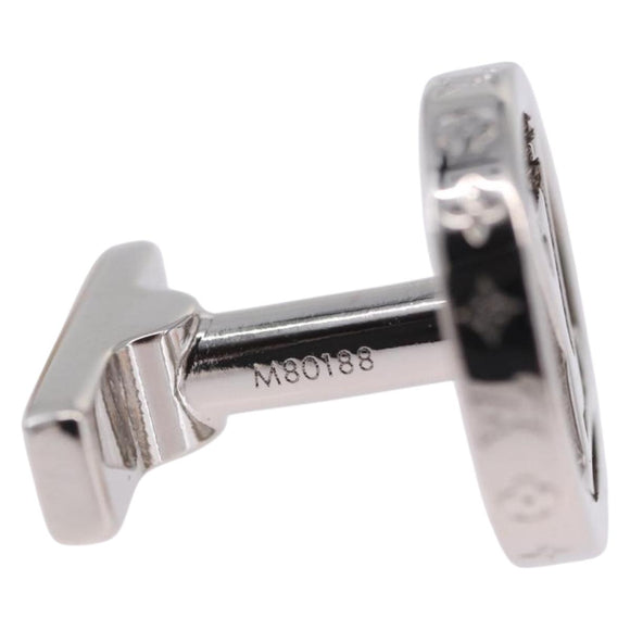 LOUIS VUITTON Damier Graphite Cufflink LV Catch Cuffs Metal M80188 Auth BA15541V