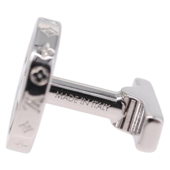 LOUIS VUITTON Damier Graphite Cufflink LV Catch Cuffs Metal M80188 Auth BA15541V