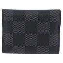 LOUIS VUITTON Damier Graphite Cufflink LV Catch Cuffs Metal M80188 Auth BA15541V-2
