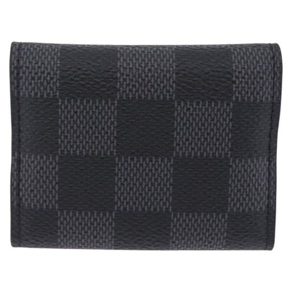 LOUIS VUITTON Damier Graphite Cufflink LV Catch Cuffs Metal M80188 Auth BA15541V