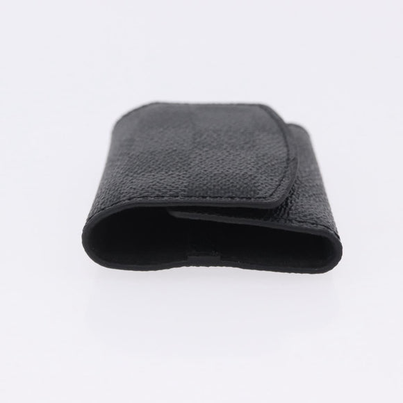 LOUIS VUITTON Damier Graphite Cufflink LV Catch Cuffs Metal M80188 Auth BA15541V