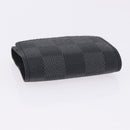 LOUIS VUITTON Damier Graphite Cufflink LV Catch Cuffs Metal M80188 Auth BA15541V-5