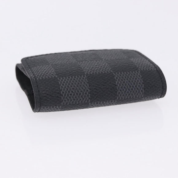 LOUIS VUITTON Damier Graphite Cufflink LV Catch Cuffs Metal M80188 Auth BA15541V