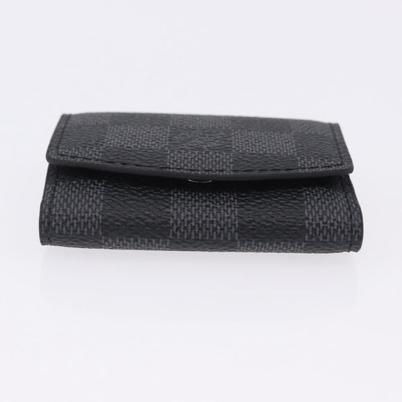 LOUIS VUITTON Damier Graphite Cufflink LV Catch Cuffs Metal M80188 Auth BA15541V