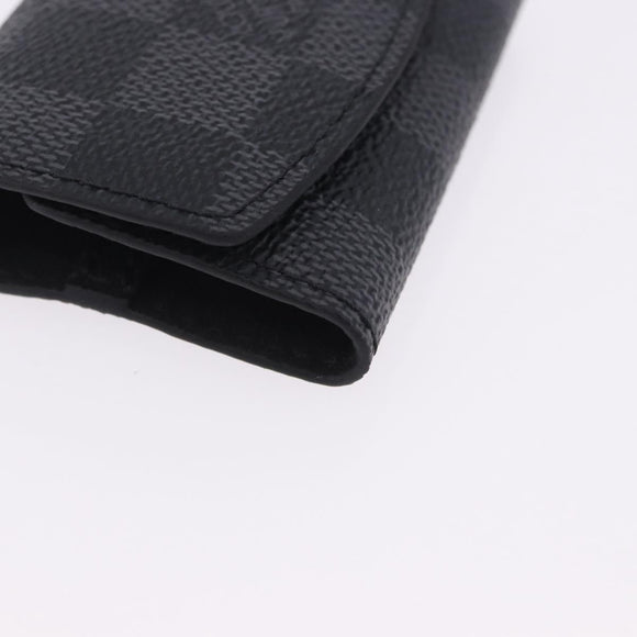LOUIS VUITTON Damier Graphite Cufflink LV Catch Cuffs Metal M80188 Auth BA15541V