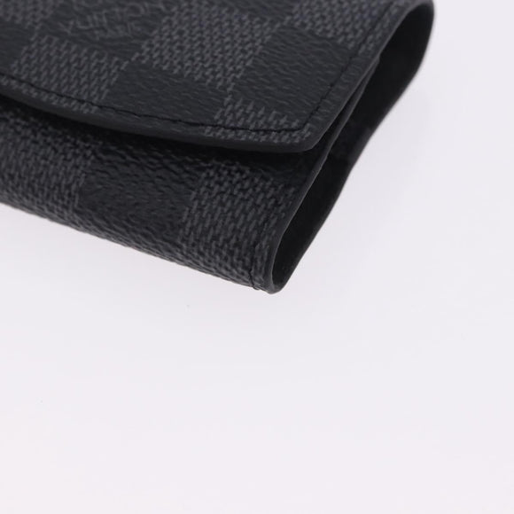 LOUIS VUITTON Damier Graphite Cufflink LV Catch Cuffs Metal M80188 Auth BA15541V