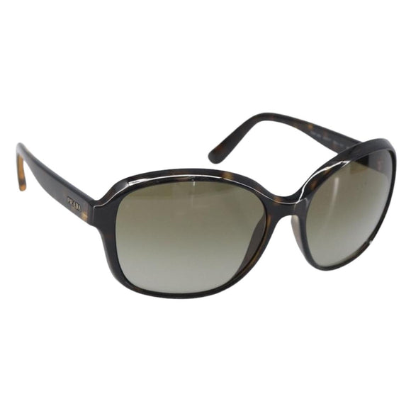 PRADA Sunglasses Plastic Brown Gold Tone Auth BA15543