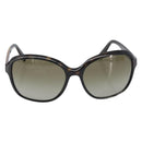 PRADA Sunglasses Plastic Brown Gold Tone Auth BA15543-13
