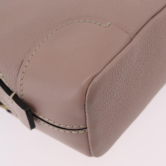 Chloe Dahlia Mini Hand Bag Leather 2way Pink Gold Tone Auth BA15544M