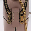 Chloe Dahlia Mini Hand Bag Leather 2way Pink Gold Tone Auth BA15544M-19