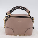 Chloe Dahlia Mini Hand Bag Leather 2way Pink Gold Tone Auth BA15544M-12