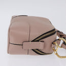 Chloe Dahlia Mini Hand Bag Leather 2way Pink Gold Tone Auth BA15544M-3