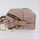 Chloe Dahlia Mini Hand Bag Leather 2way Pink Gold Tone Auth BA15544M-4