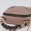 Chloe Dahlia Mini Hand Bag Leather 2way Pink Gold Tone Auth BA15544M-6